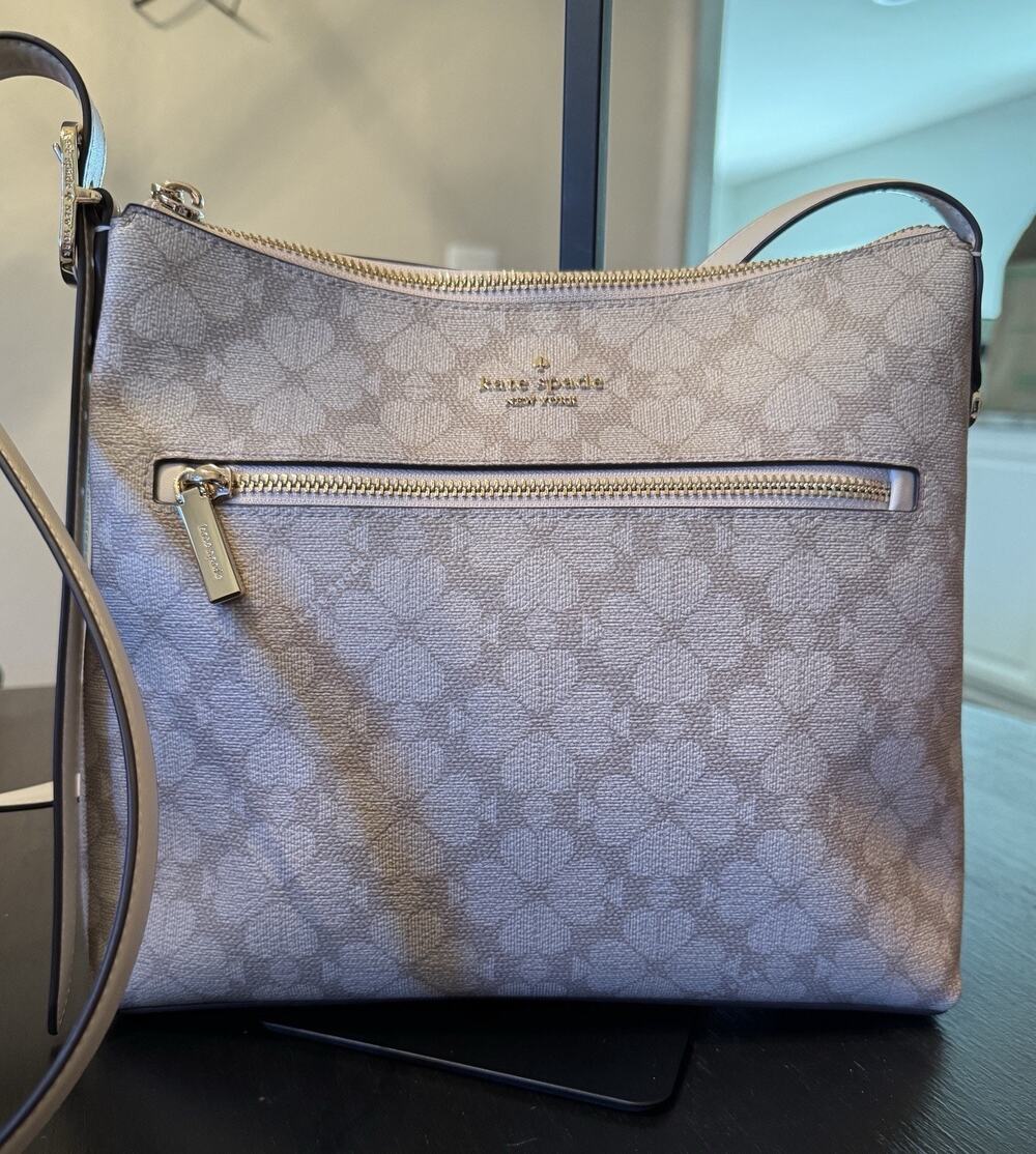 Kate Spade Signature Spade Flower Swingpack Crossbody Bag - Dark Beige KG481